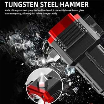 Versatile High Power LED Flashlight | Power Bank & Window Hammer